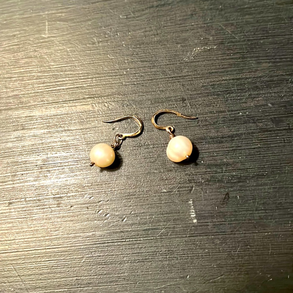 Genuine pearl earrings